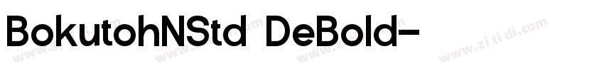 BokutohNStd DeBold字体转换